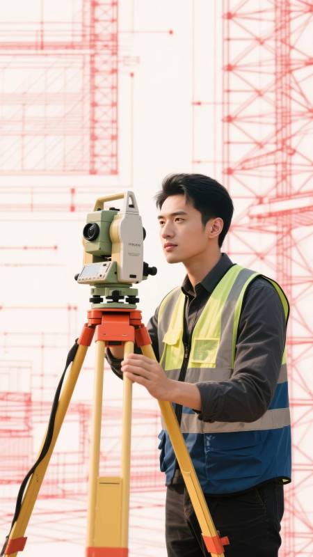 测绘工程师现场作业图片