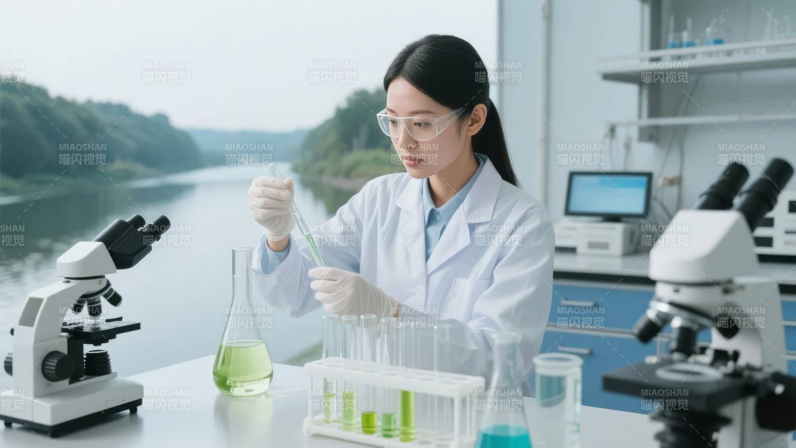 实验室科研人员工作图片