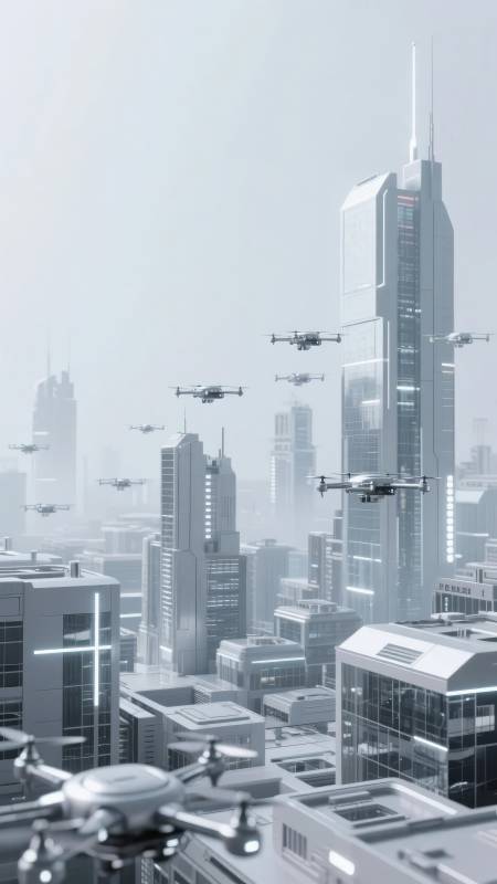 未来都市飞行器图片