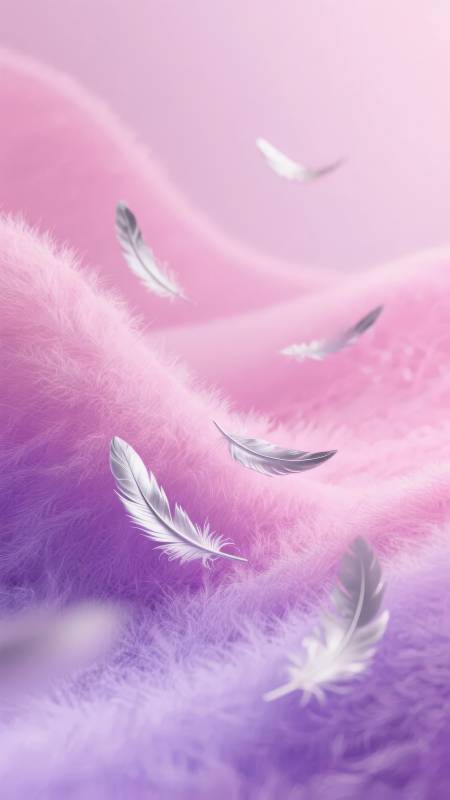 羽落粉紫梦图片