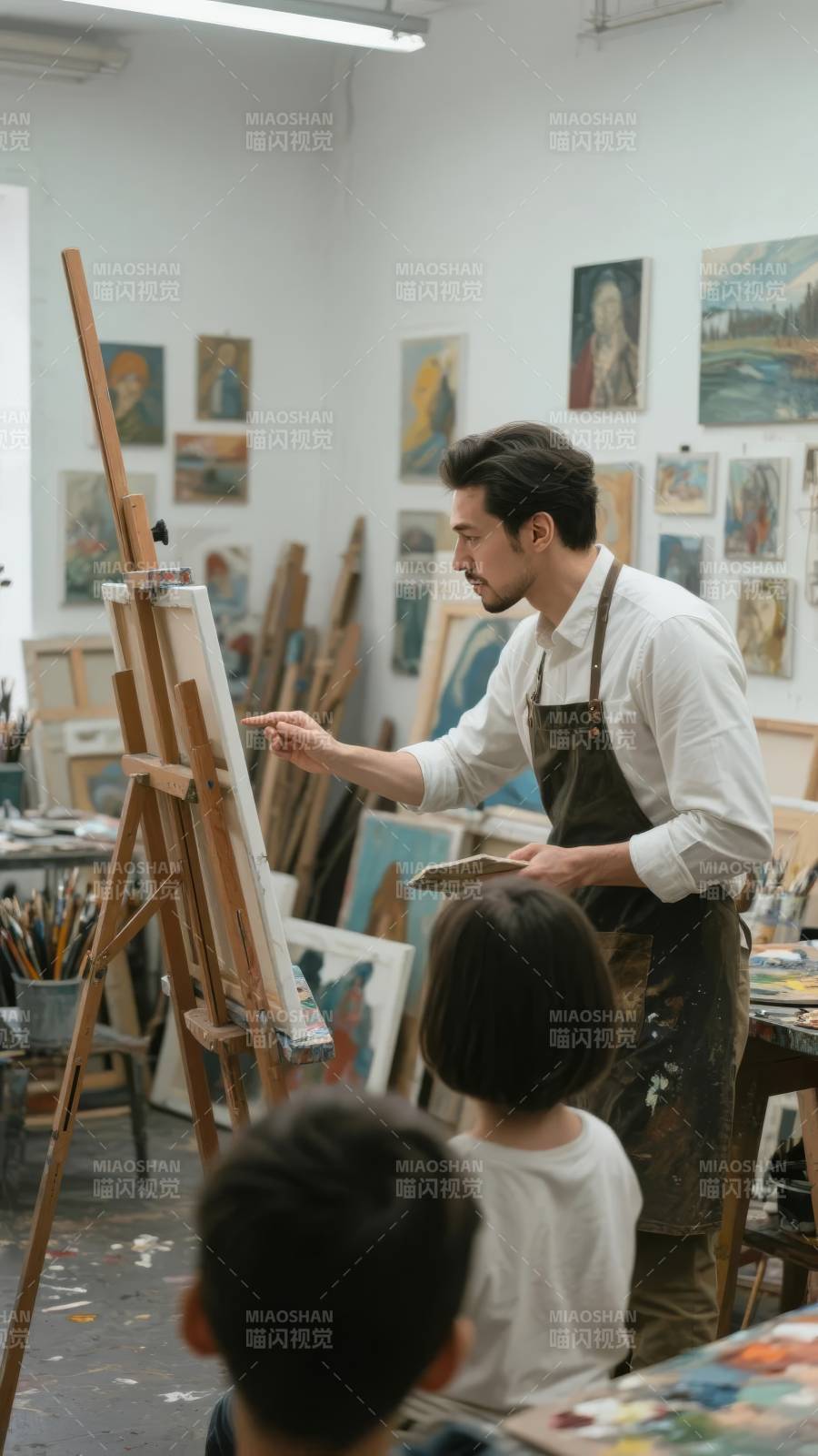 画室里的艺术课图片