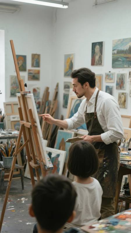 画室里的艺术课图片