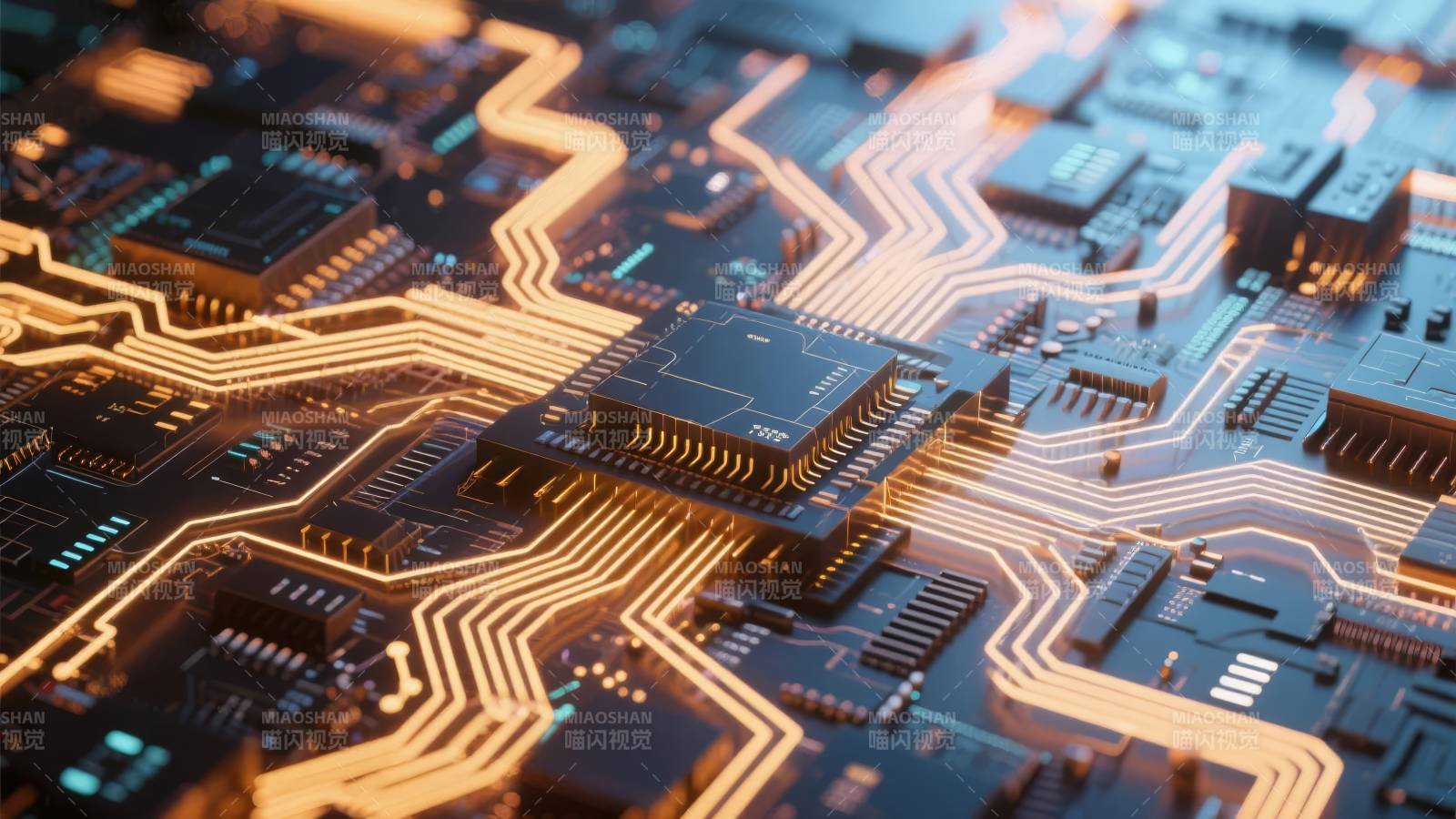 电路板科技感特写图片