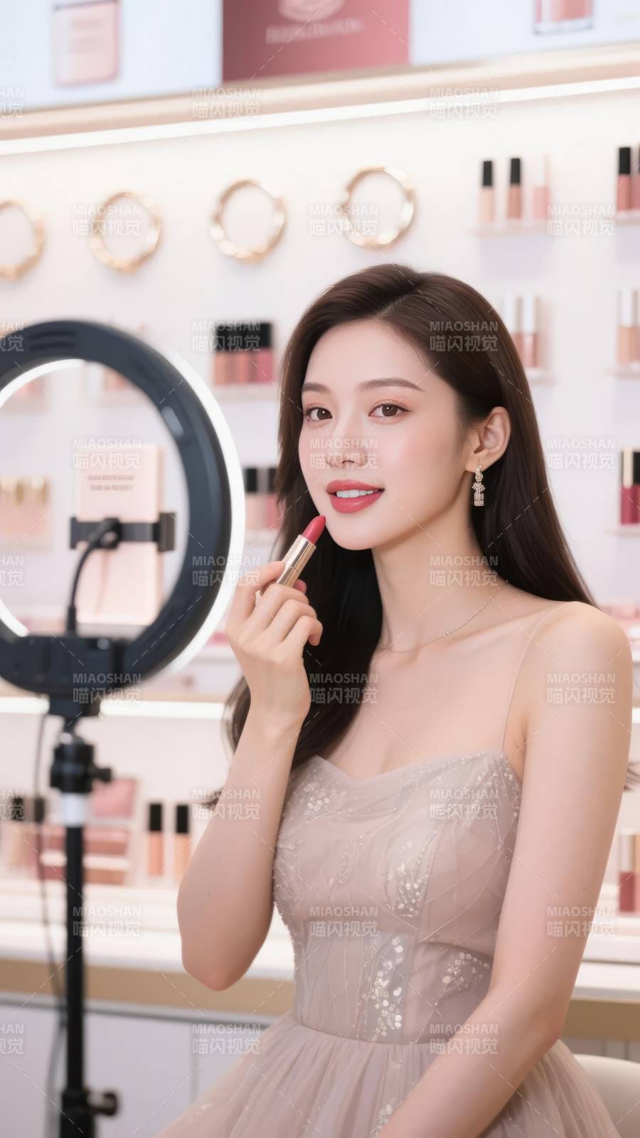 美妆直播新风尚图片