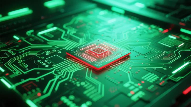 芯片电路板特写图片