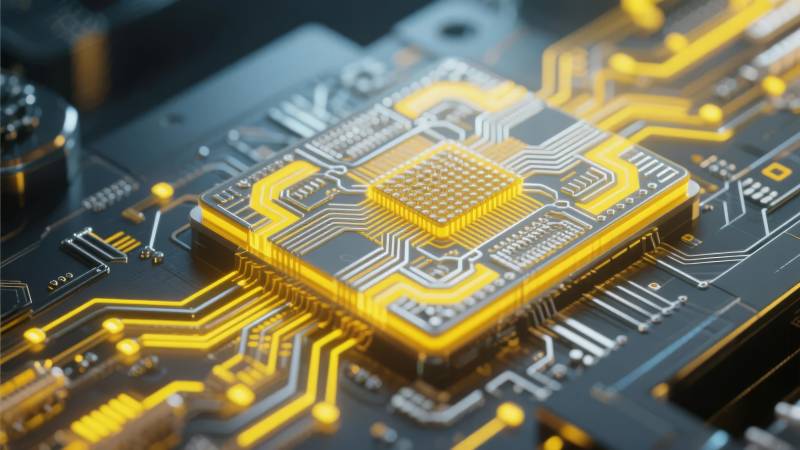 芯片电路特写图片