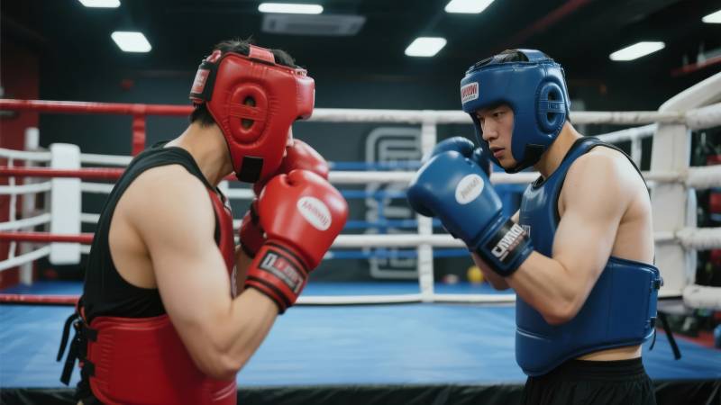 拳击对决激烈进行图片