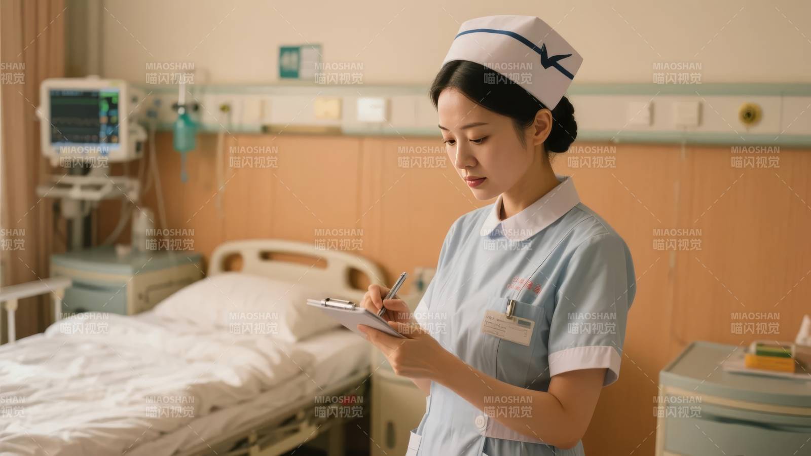 护士记录病患信息图片