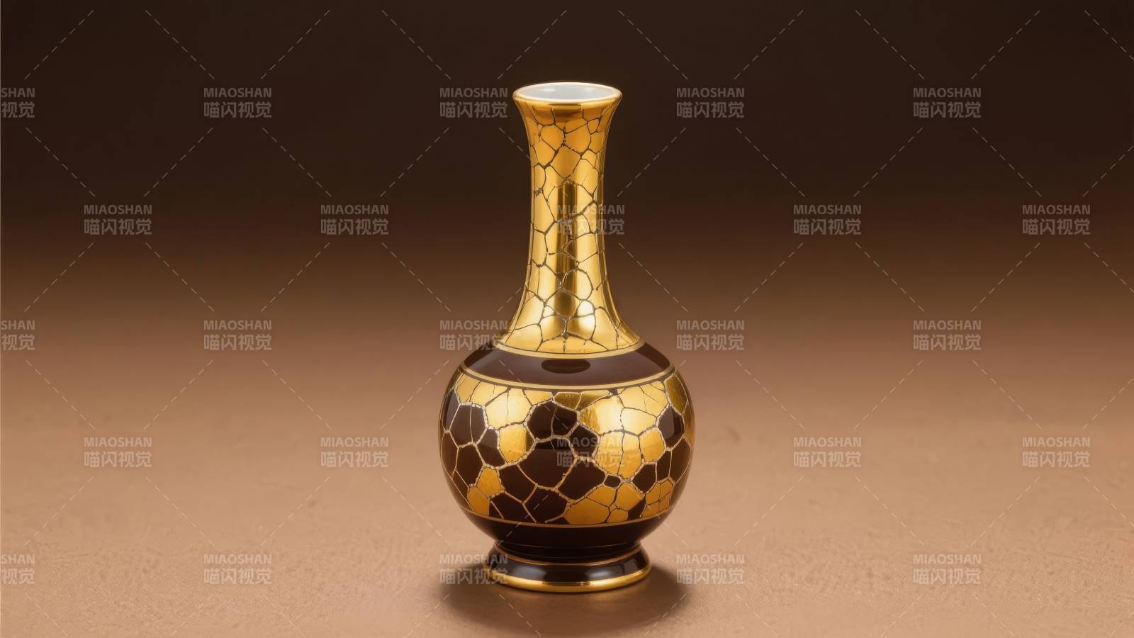 金釉裂纹花瓶图片