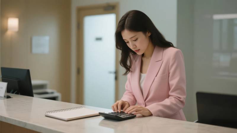 职场女性专注工作图片