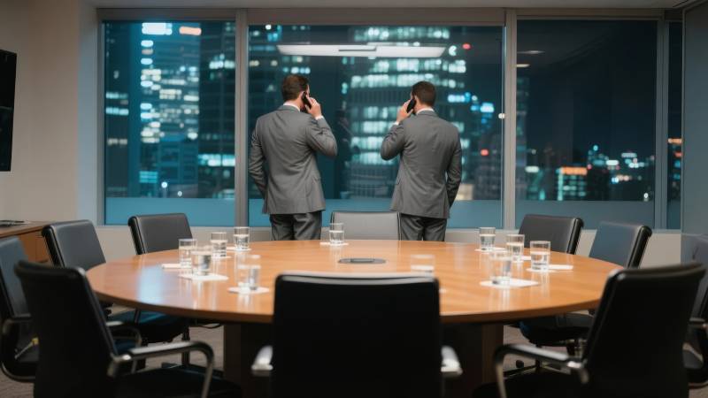 商务会议夜景图片