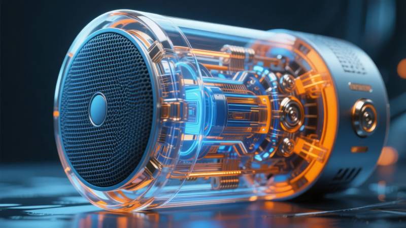 透明科技音箱图片