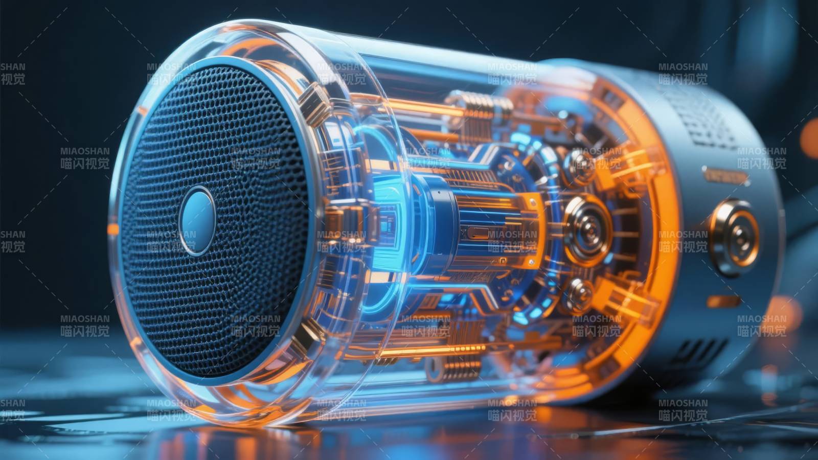 透明科技音箱图片