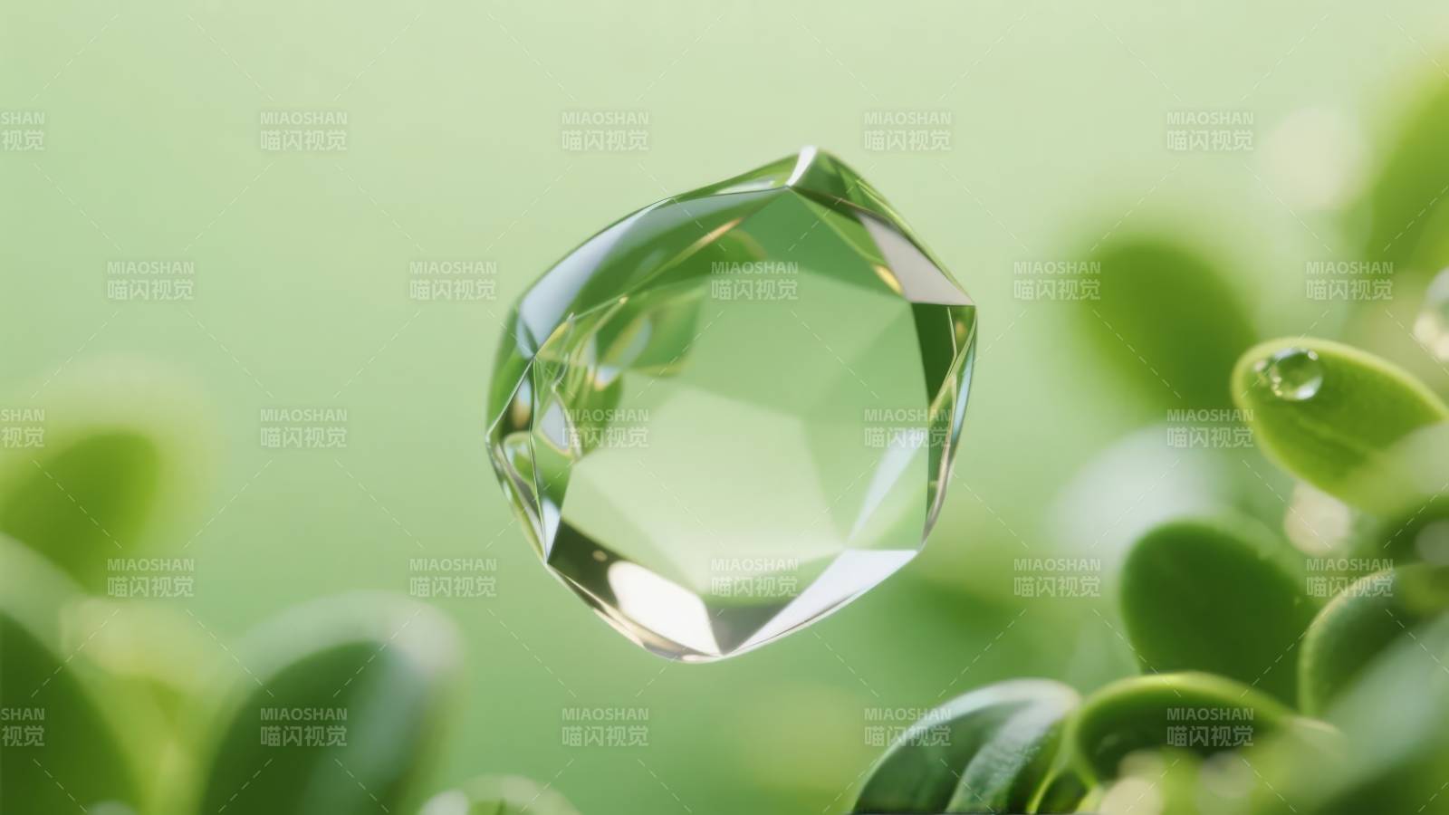 晶莹剔透的水滴图片