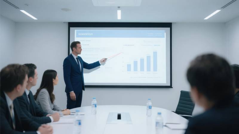 商务会议演示分析图片