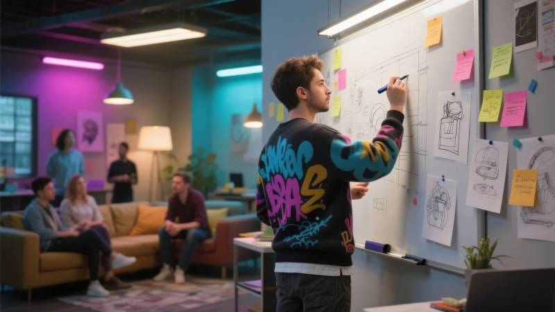 创意团队头脑风暴图片