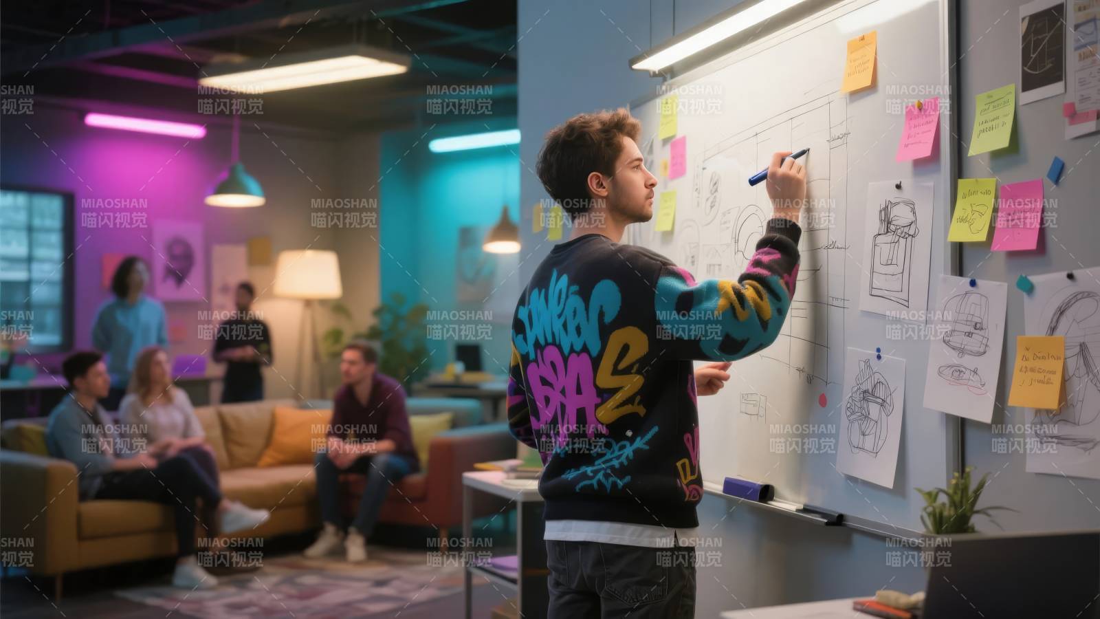 创意团队头脑风暴图片