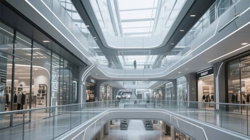 现代商场内部景象图片