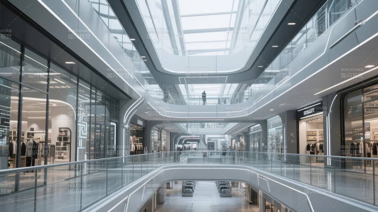 现代商场内部景象图片