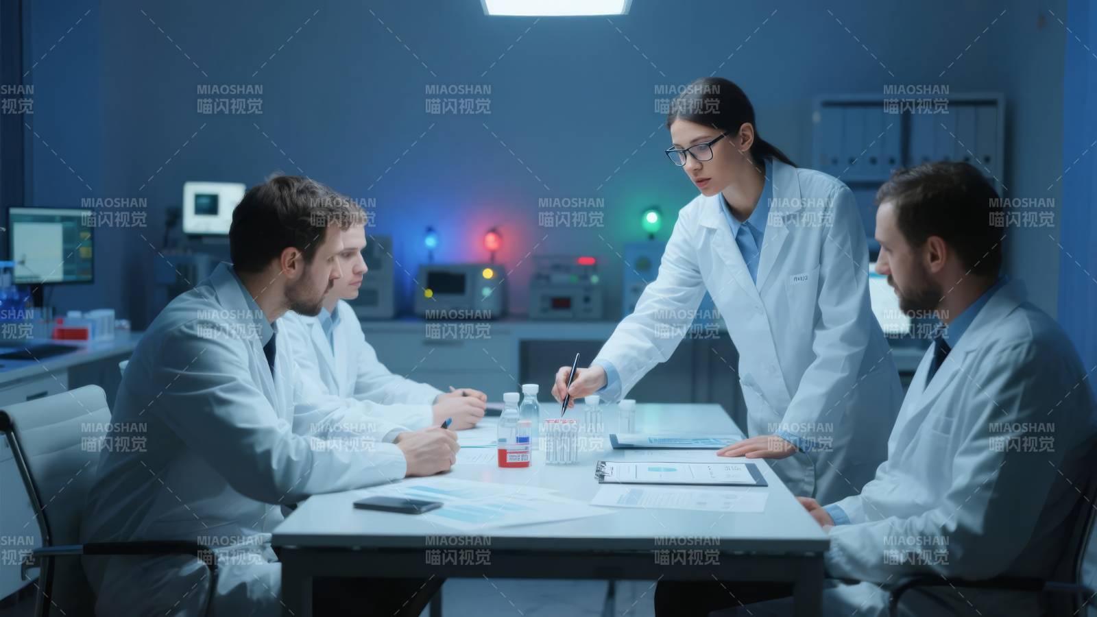 实验室科研讨论图片