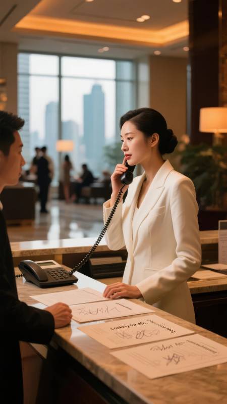 前台接待来电图片