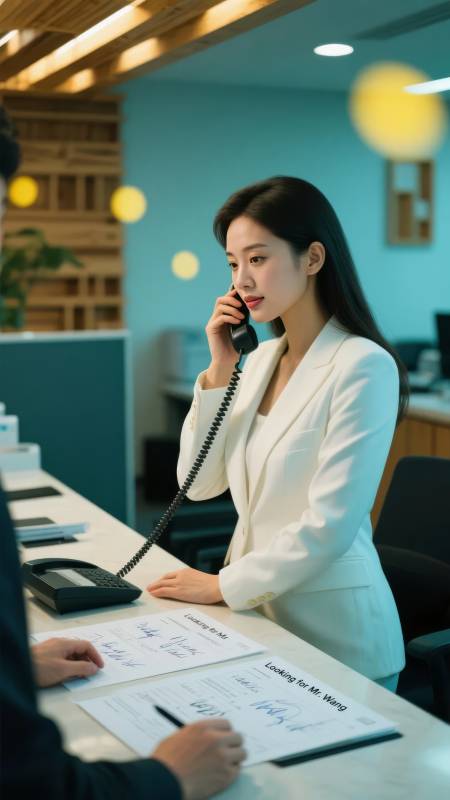 前台接待来电图片