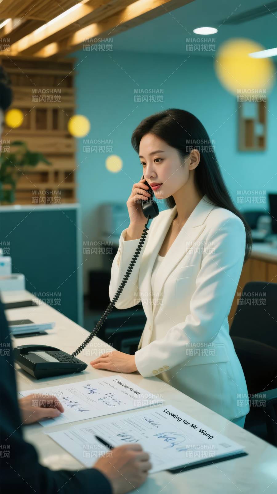 前台接待来电图片
