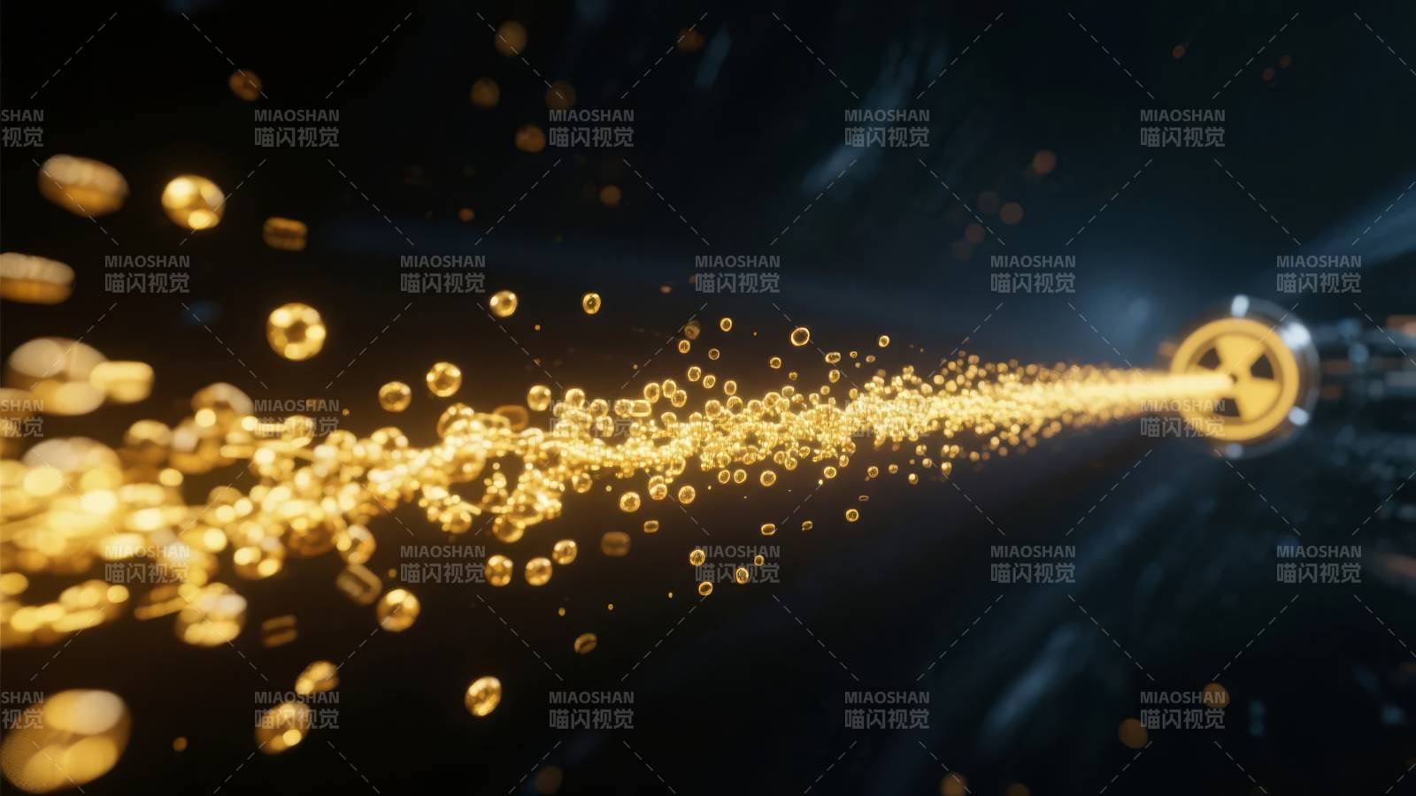 金色粒子流光图片