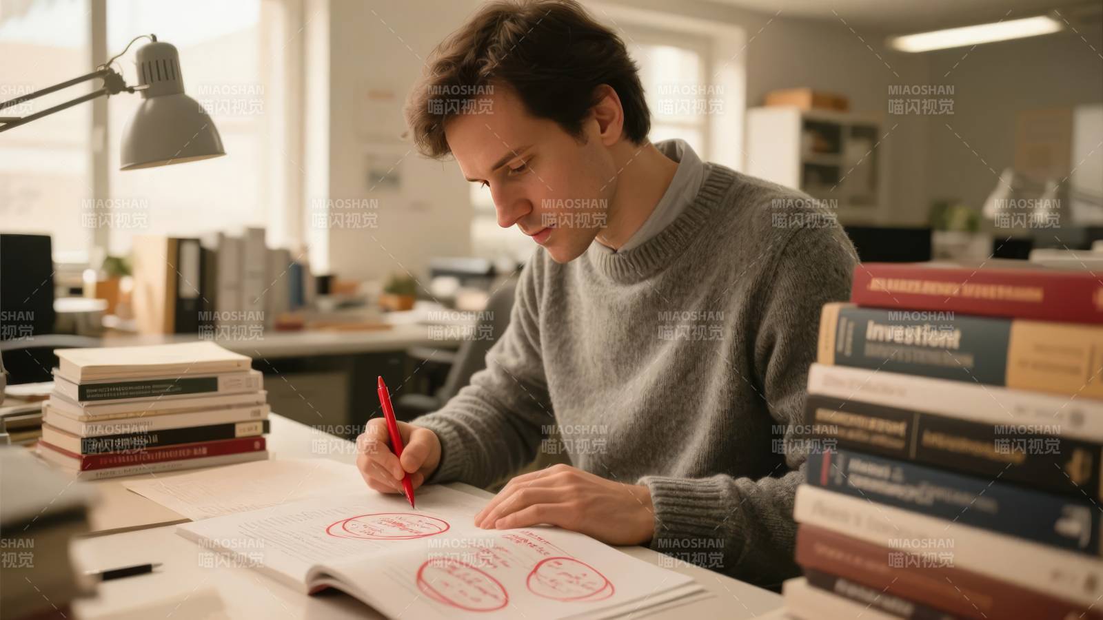 专注学习的青年图片