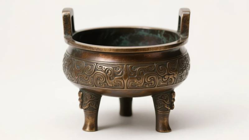 青铜三足鼎图片