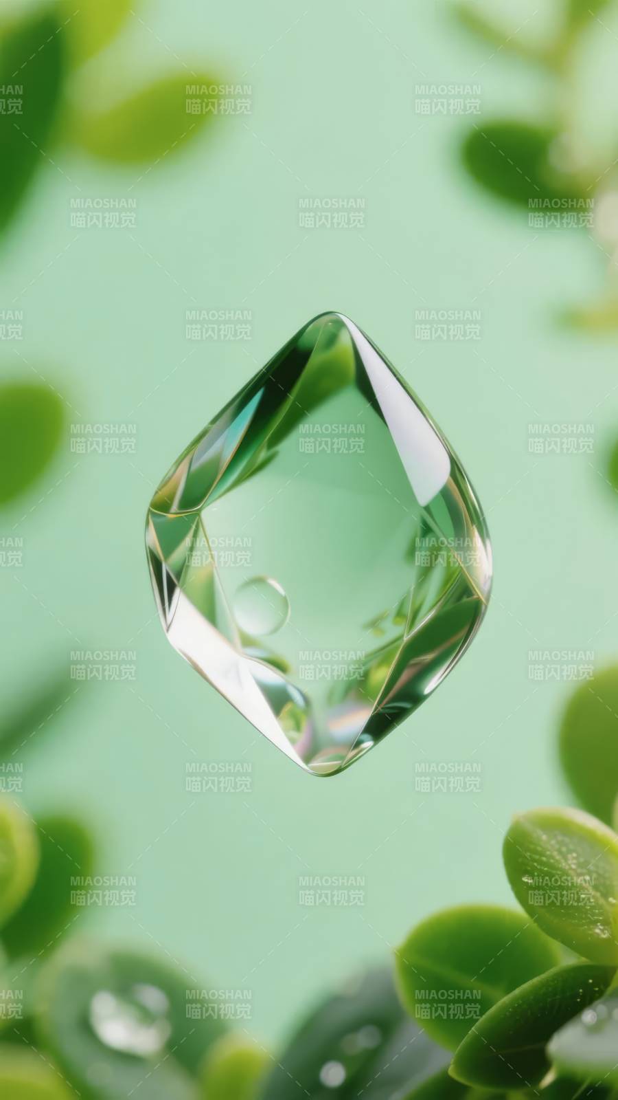 晶莹剔透的水滴图片