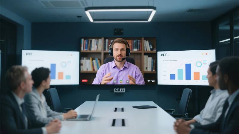 远程会议进行中图片