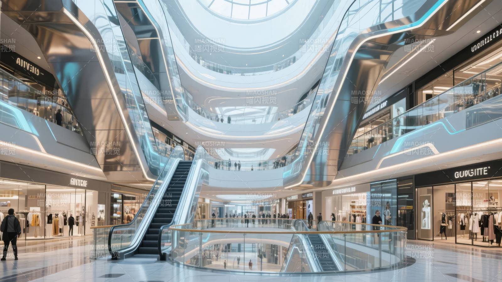 现代商场内部景观图片