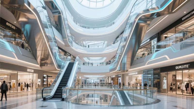 现代商场内部景观图片