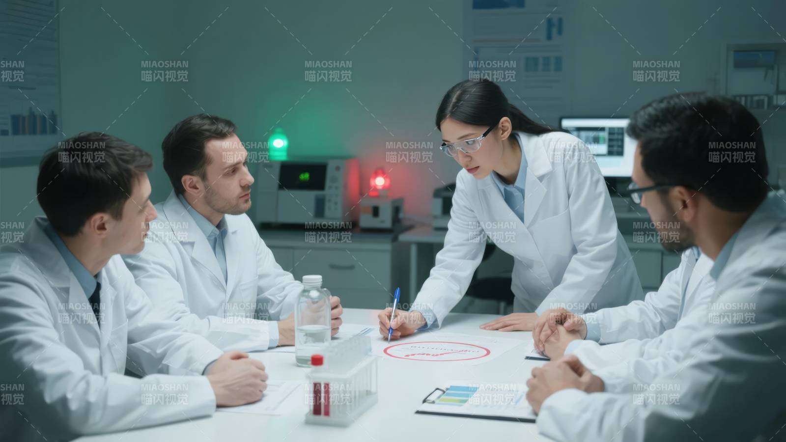 实验室团队讨论图片