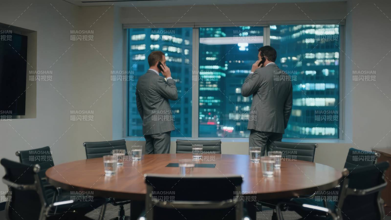 商务人士电话会议图片