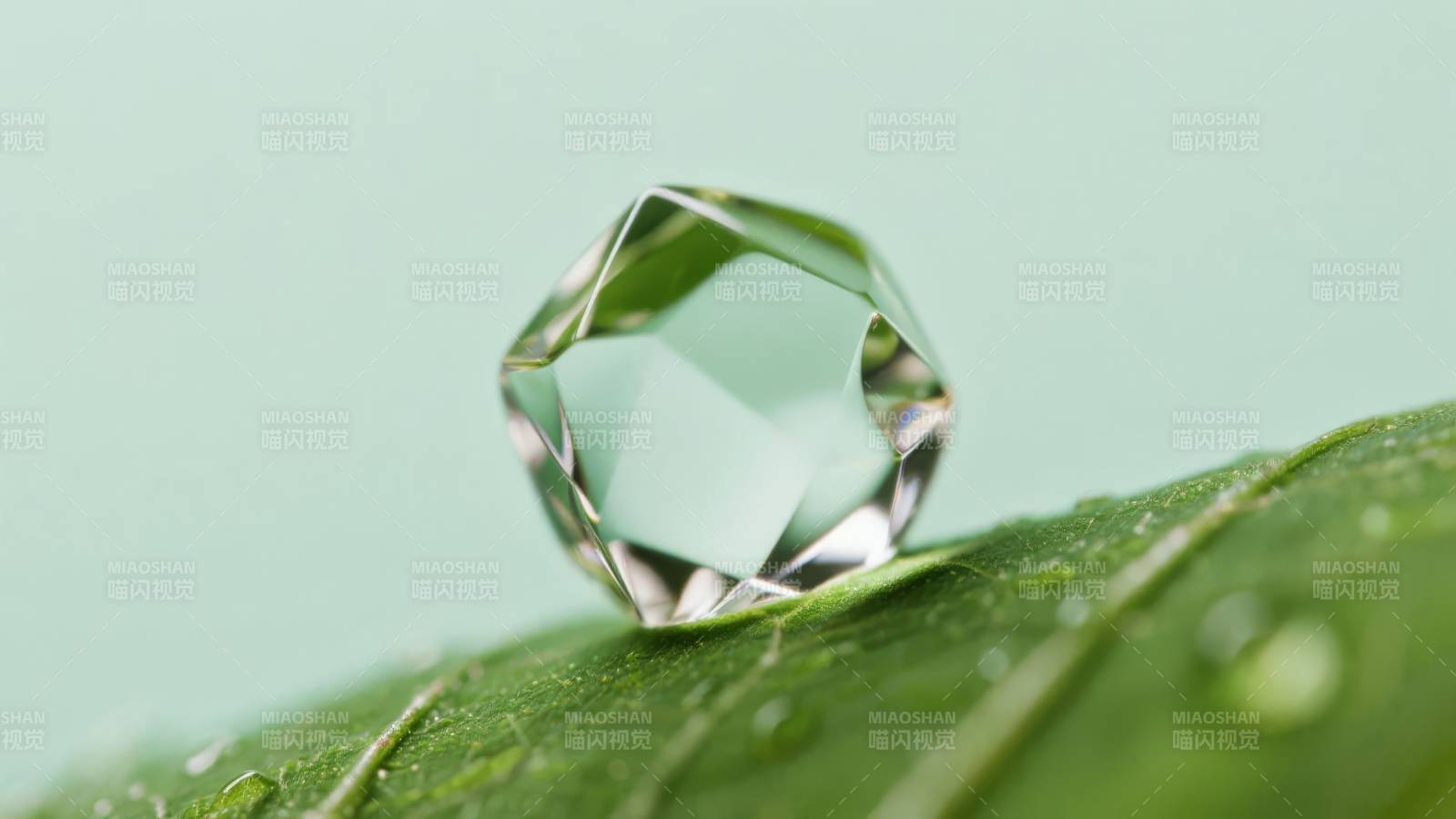 晶莹露珠叶上舞图片