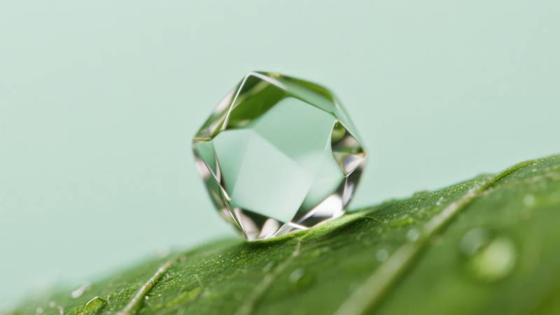 晶莹露珠叶上舞图片