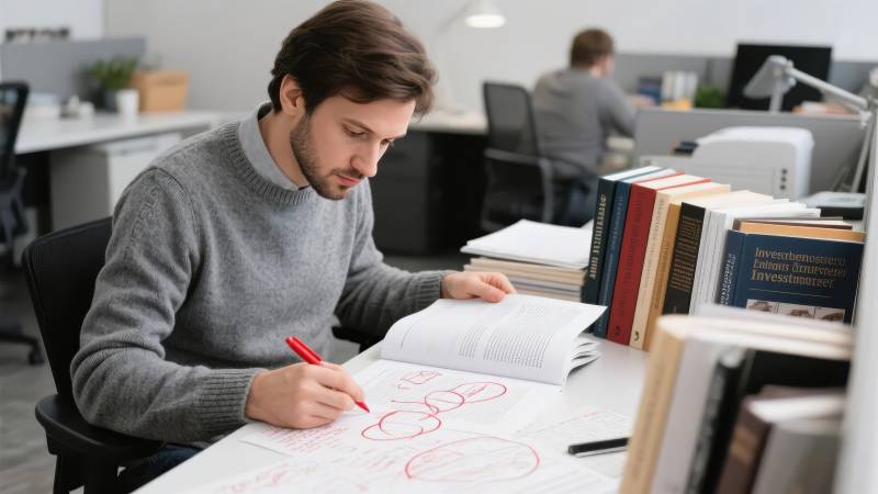 专注学习的青年图片