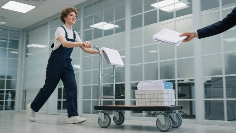 办公室搬运文件图片