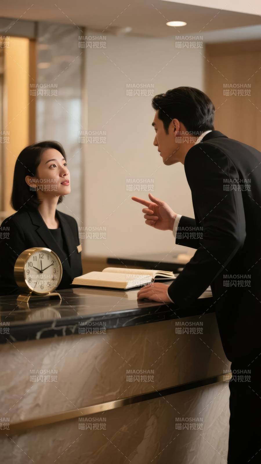 前台争执瞬间图片