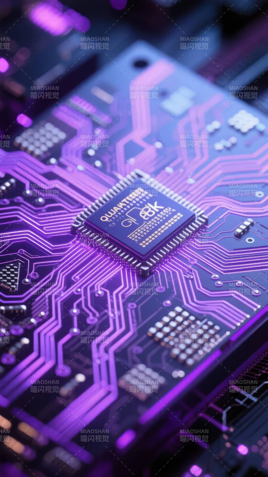 紫光芯片特写图片