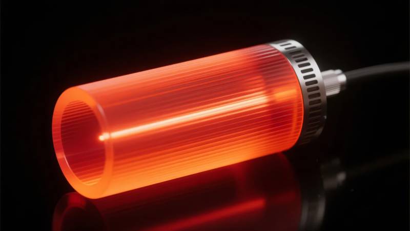 橙色发光管特写图片