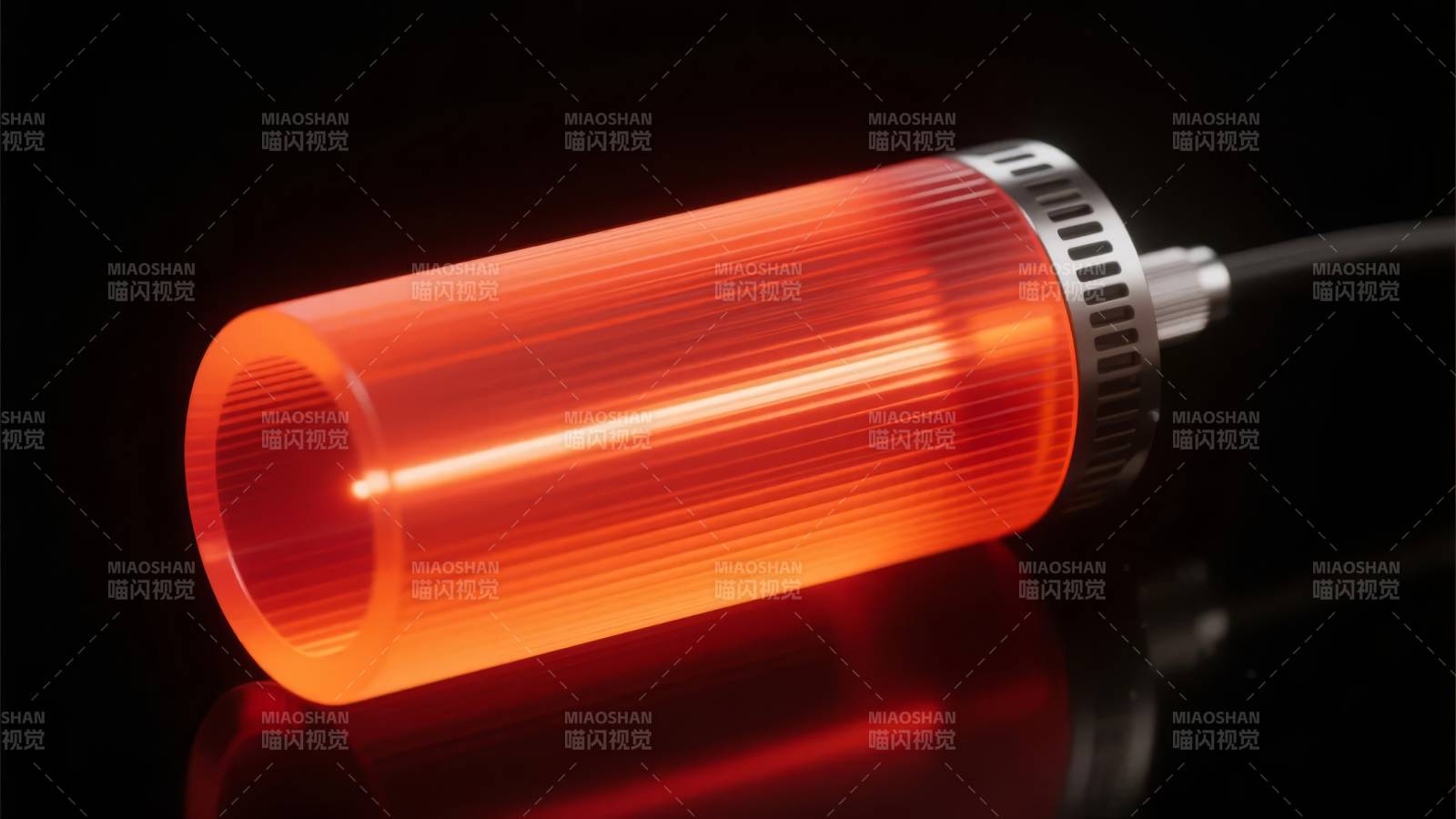 橙色发光管特写图片