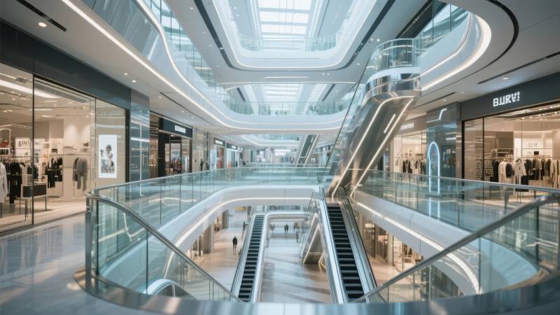 现代商场内部景象图片