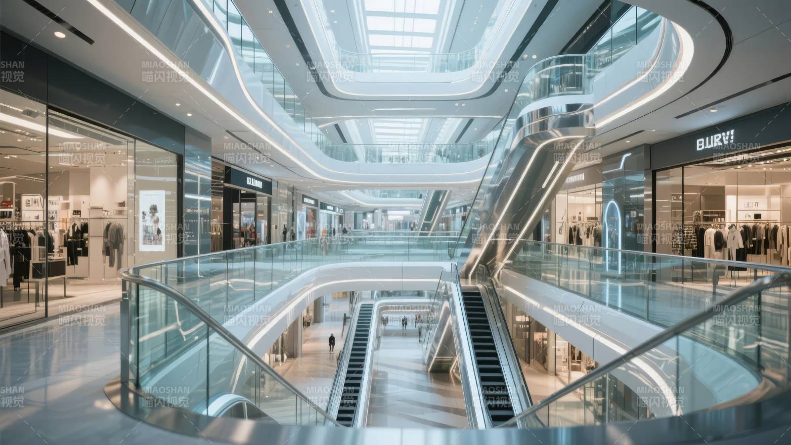 现代商场内部景象图片
