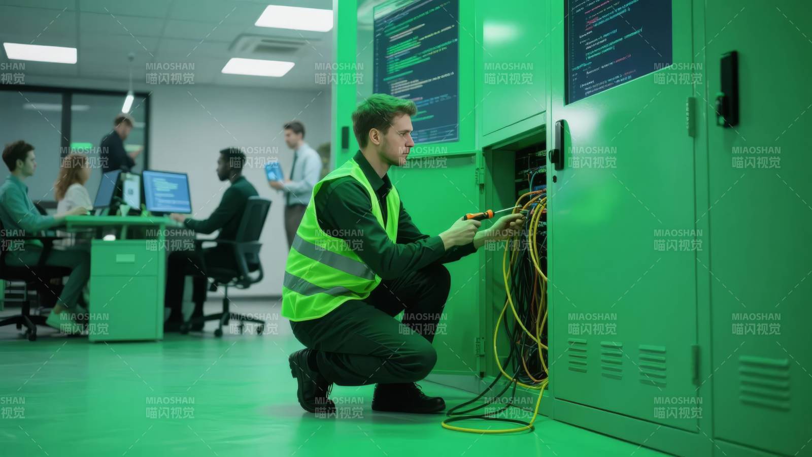 技术人员检修设备图片