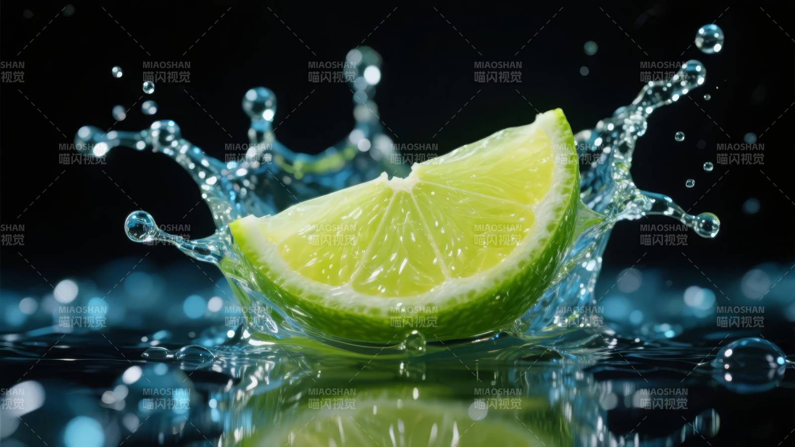 青柠水花四溅图片