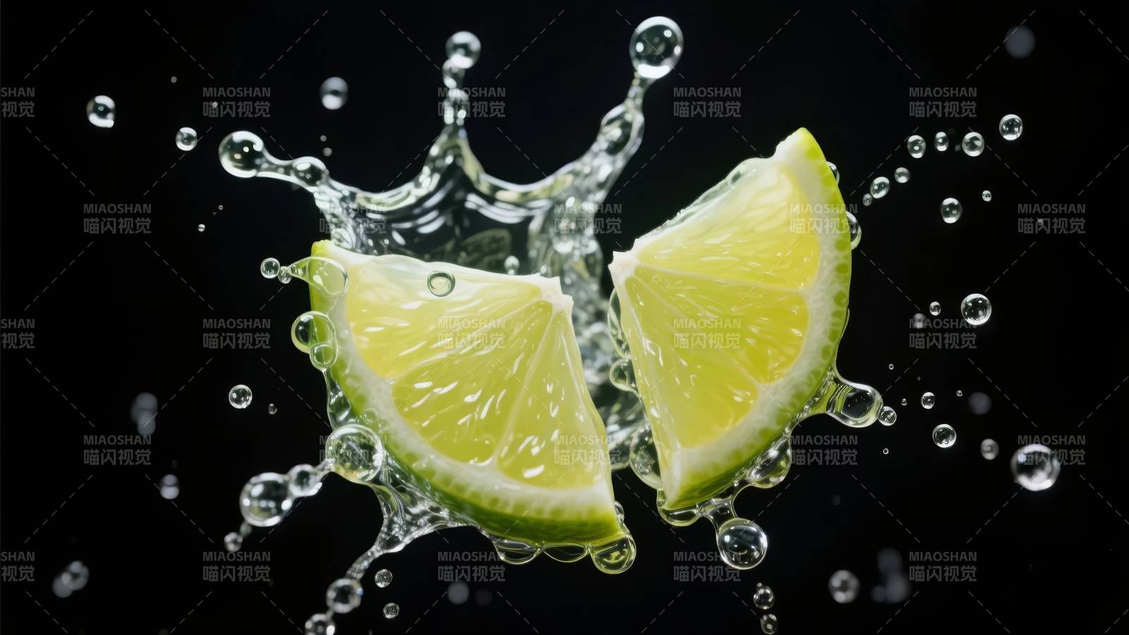 青柠飞溅瞬间图片