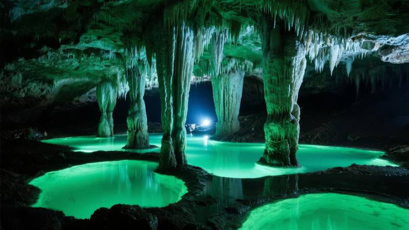 荧光洞穴奇景图片